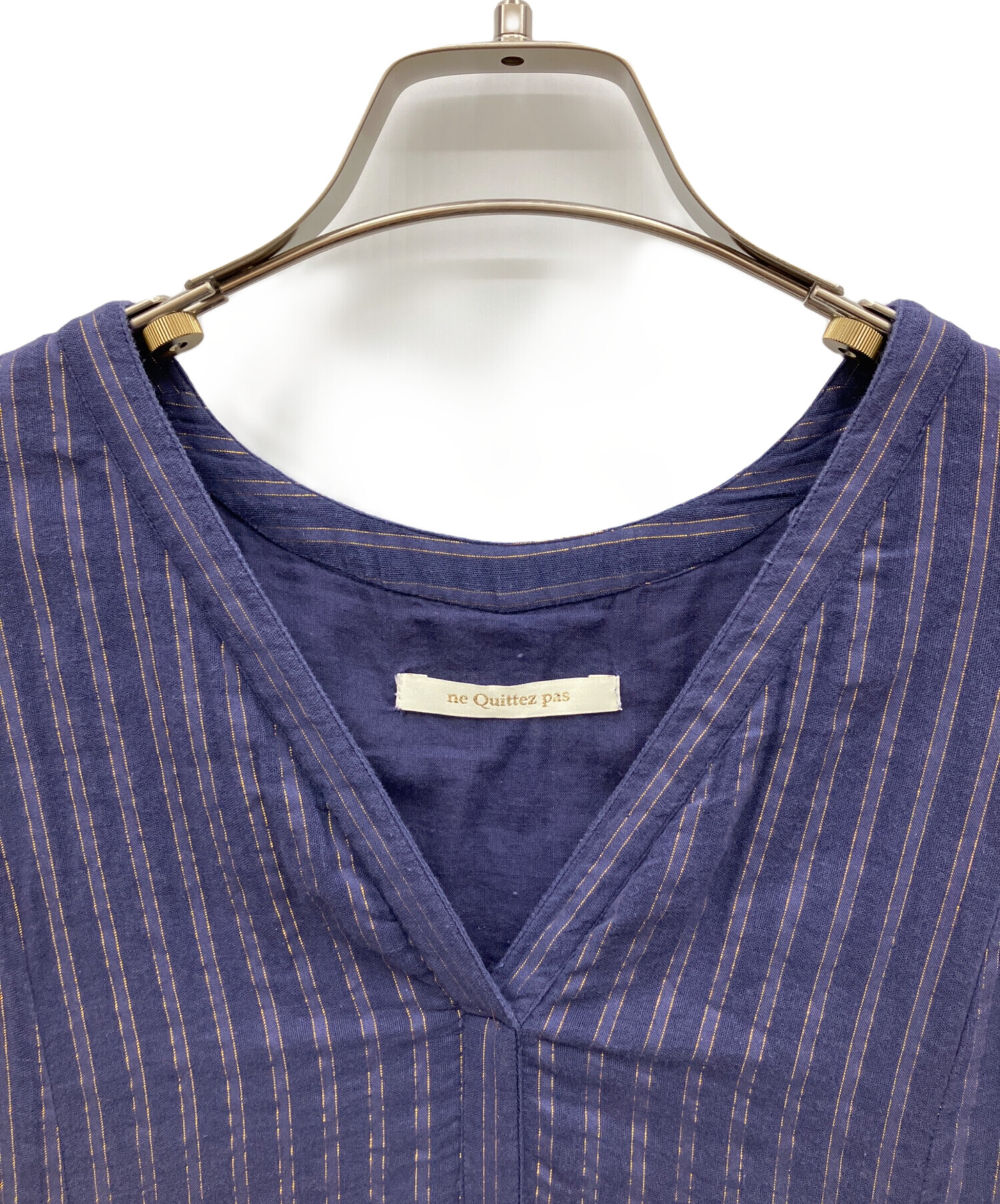 中古・古着通販】ne quittez pas (ヌキテパ) Cotton Lurex Stripe V