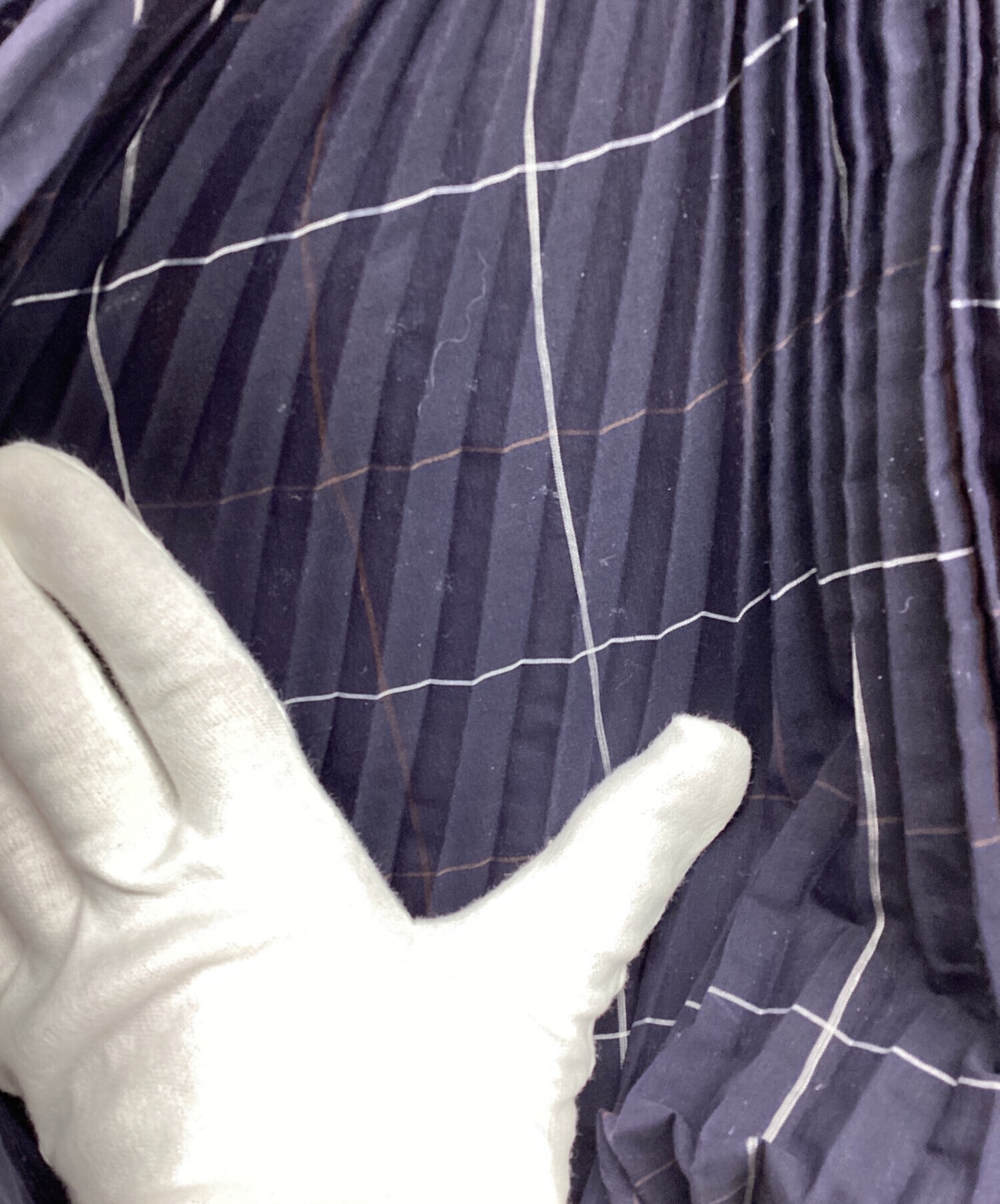 中古・古着通販】sacai (サカイ) プリーツブラウス ネイビー サイズ:1