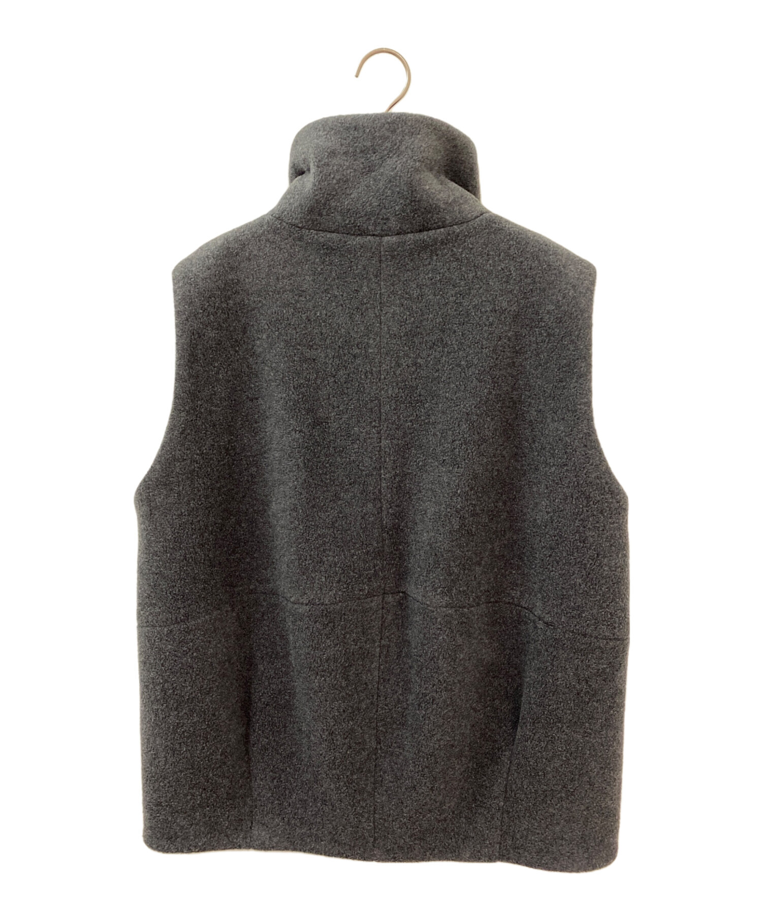 【美品】ETRE TOKYO メルトンフリースベスト グレー 中古・古着通販】ETRE TOKYO (エトレトウキョウ) メルトン フリース