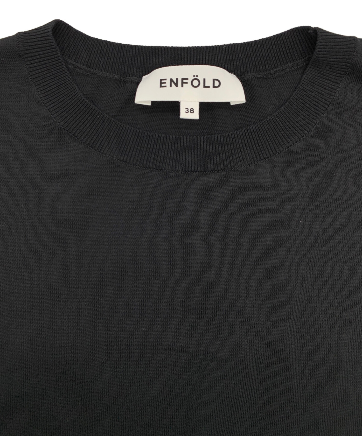 中古・古着通販】ENFOLD (エンフォルド) ヘキサゴンンニット ブラック