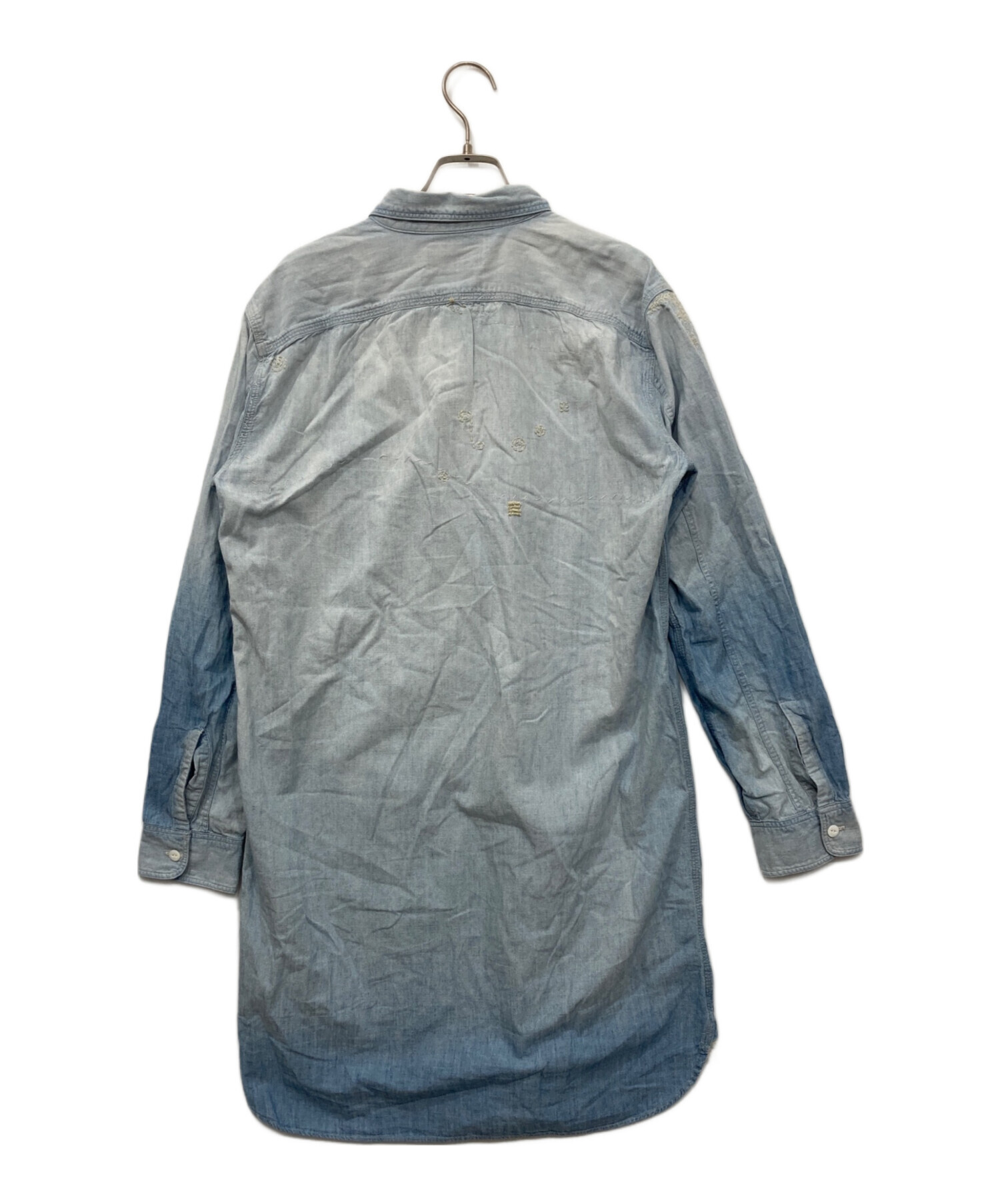 【新品タグ付き】RRL ダブルアールエル ラルフローレン デニムシャツワンピース 中古・古着通販】RRL (ダブルアールエル) ダメージ加工デニムシャツ