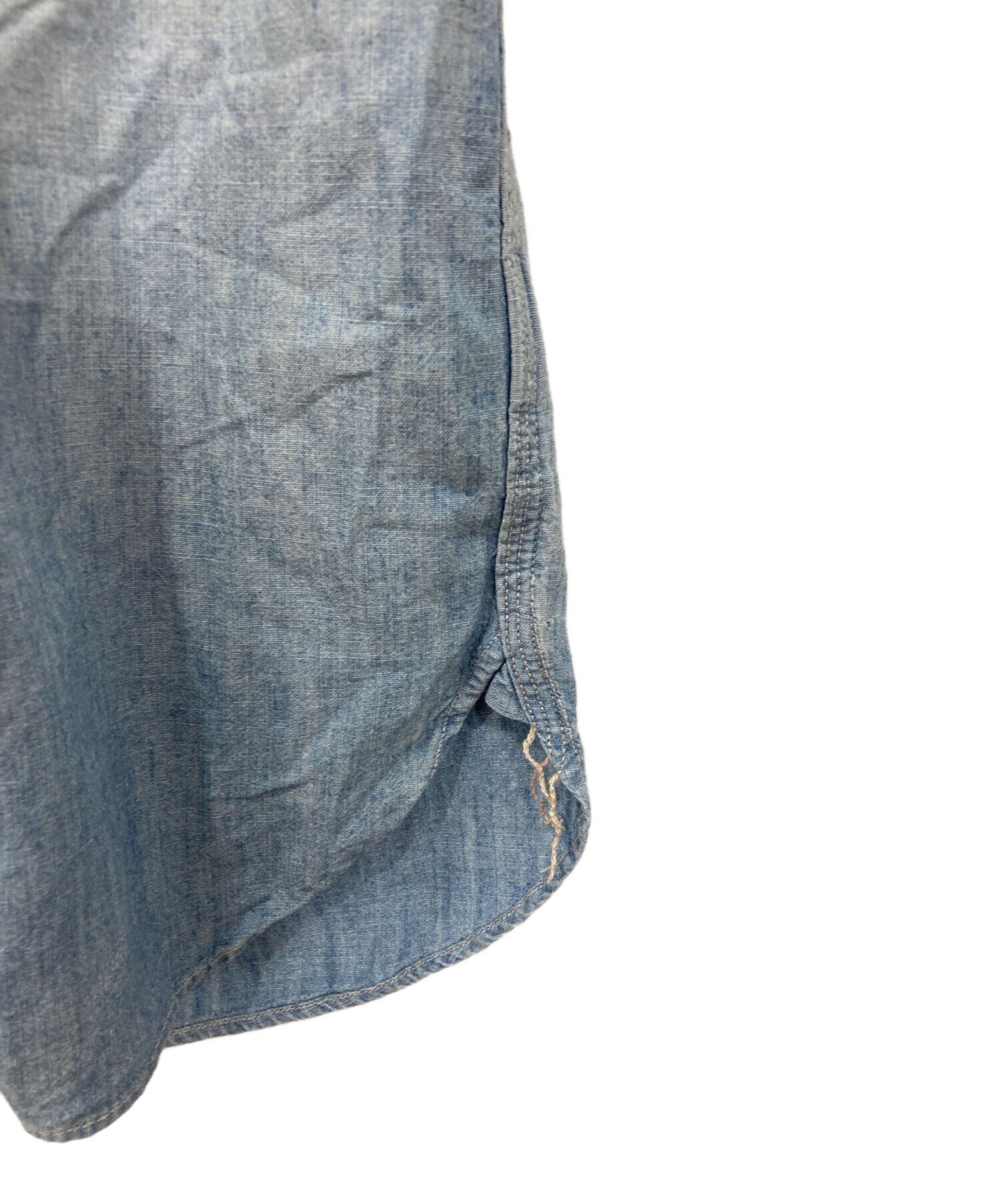 中古・古着通販】RRL (ダブルアールエル) ダメージ加工デニムシャツ