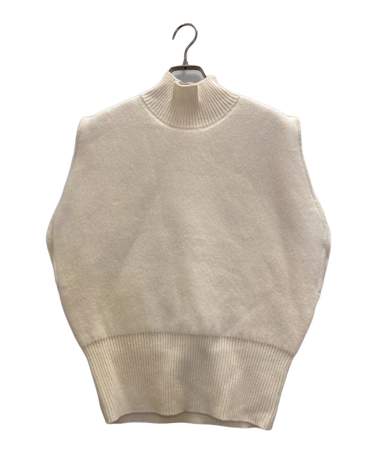 中古・古着通販】Heve (ヘイヴ) ハイネックニットベスト アイボリー