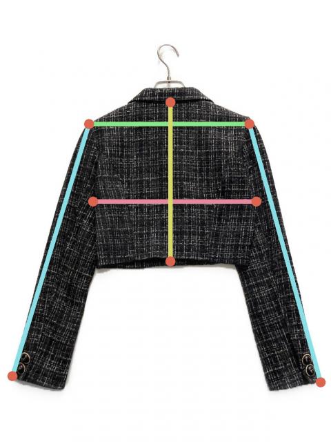 eimy istoire(エイミーイストワール) スカラップショートジャケット  レディース FREE 【中古】【ブランド古着バズストア】 中古・古着通販】eimy istoire (エイミーイストワール) ツイード