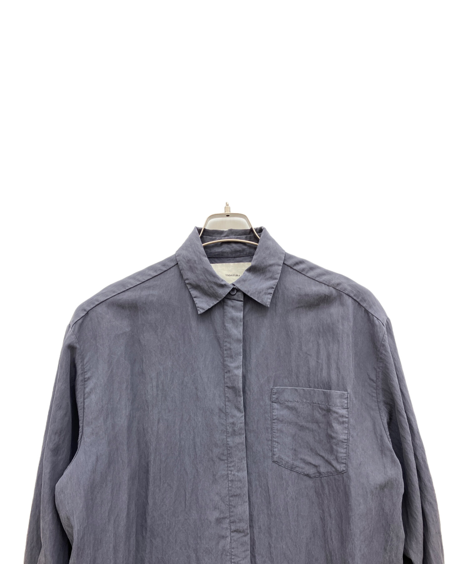 中古・古着通販】TODAYFUL (トゥデイフル) Silky Pocket Shirts グレー 