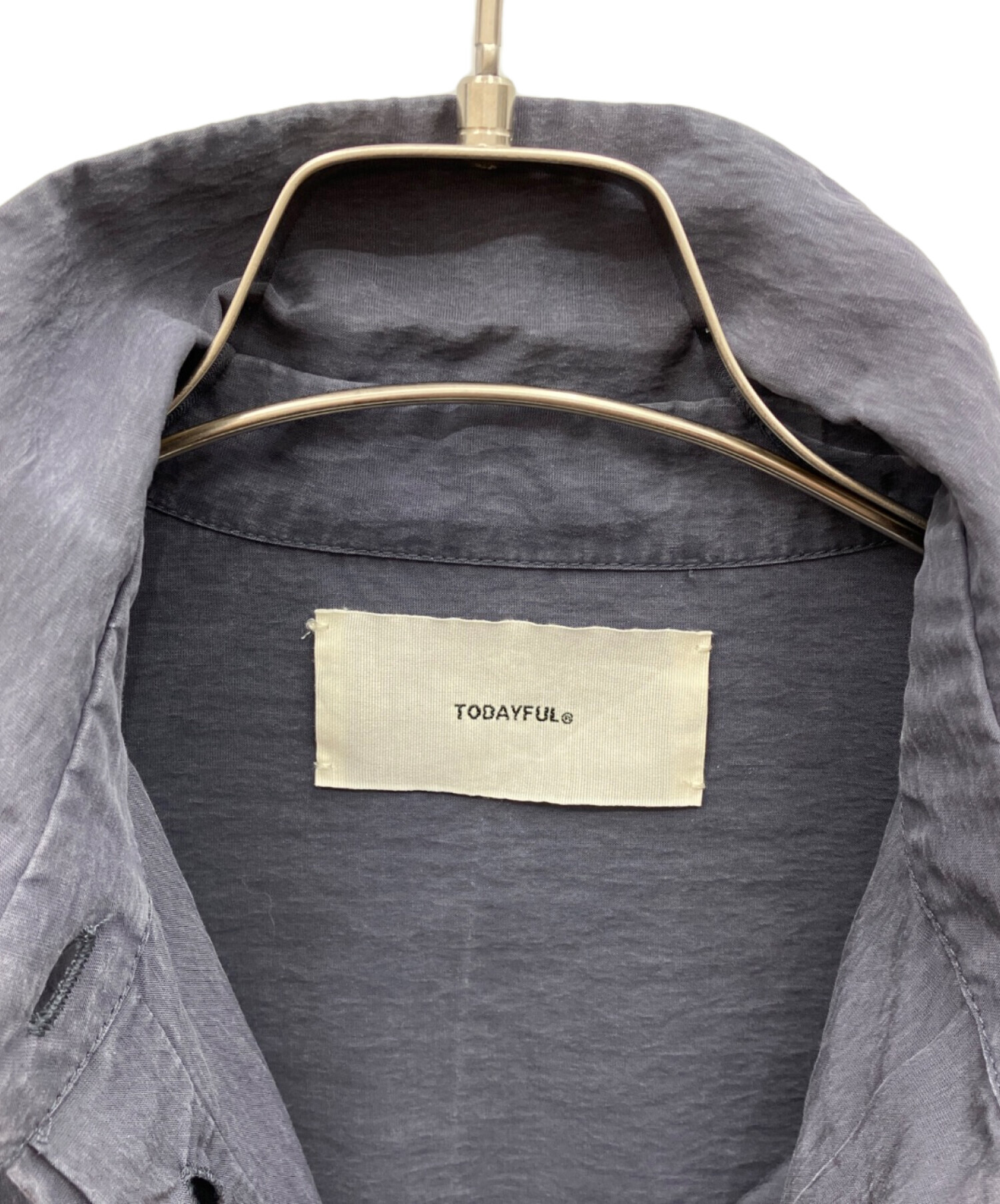 中古・古着通販】TODAYFUL (トゥデイフル) Silky Pocket Shirts グレー