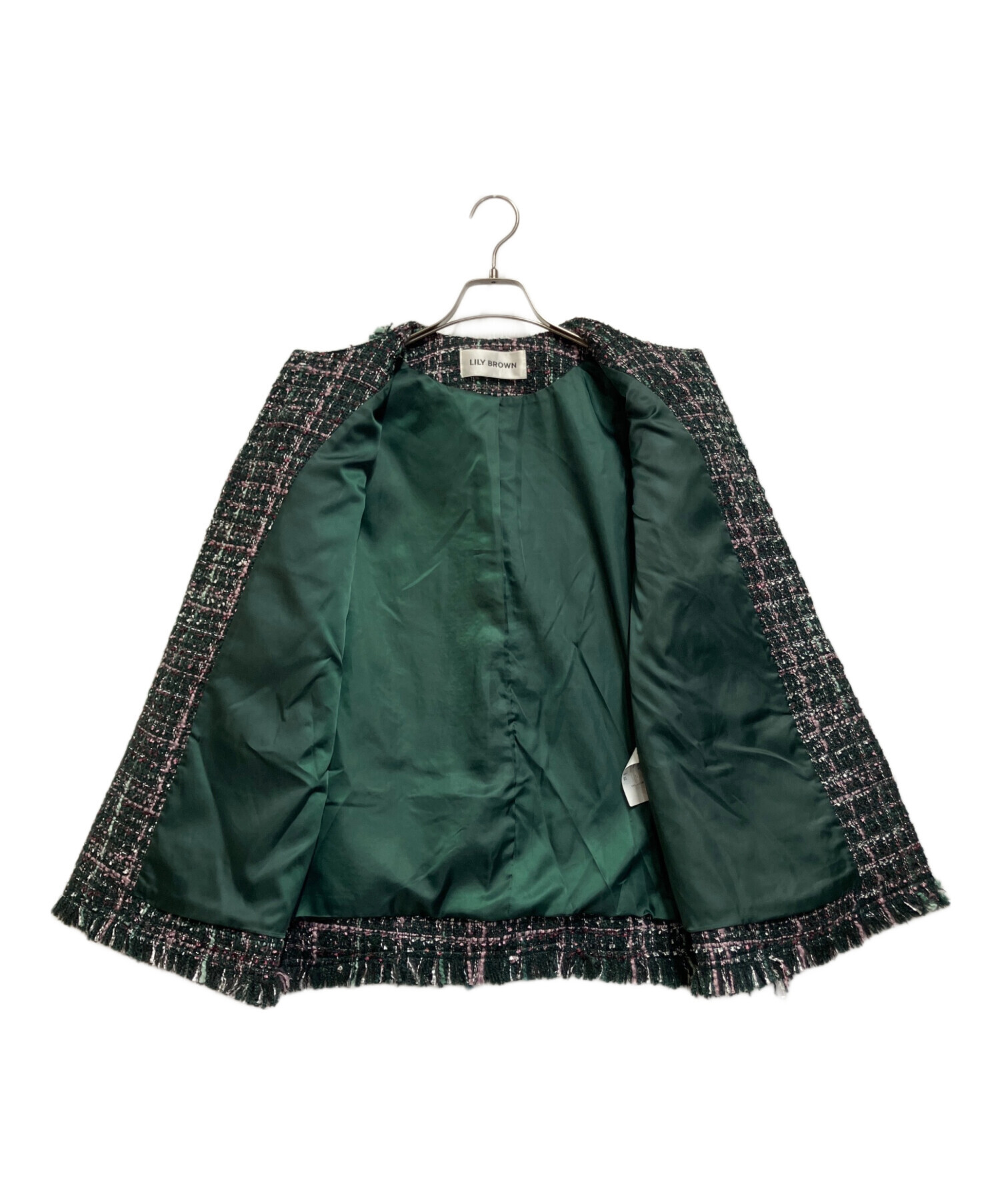 中古・古着通販】Lily Brown (リリーブラウン) フリンジツイードノー