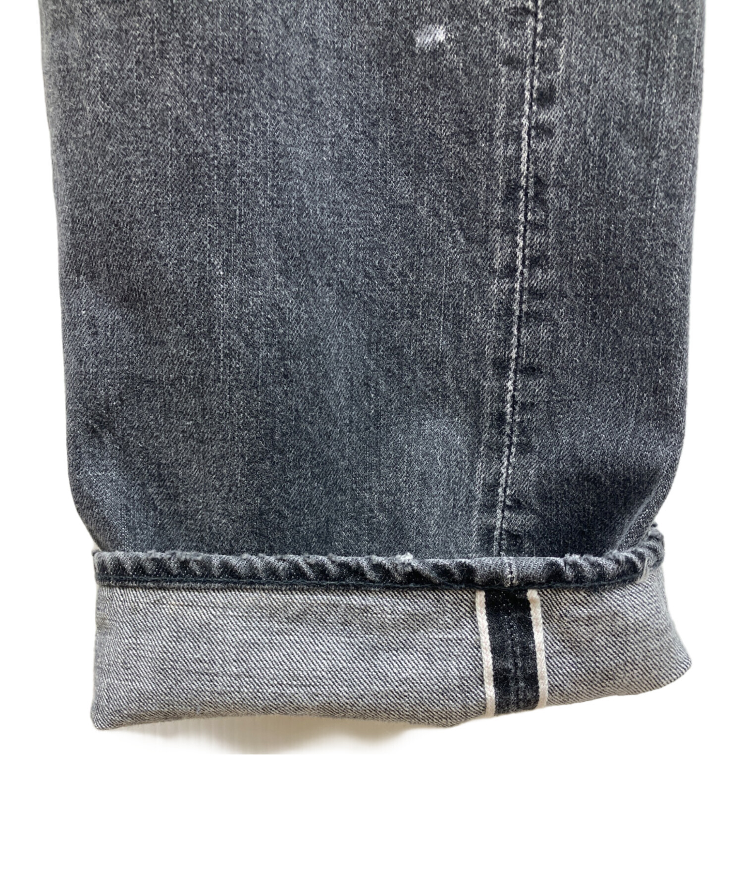 フルカウント1912 SELVEDGE COLOR PANTS W32 L34 中古・古着通販】FULLCOUNT (フルカウント) STRAIGHT BLACK HAND WASH