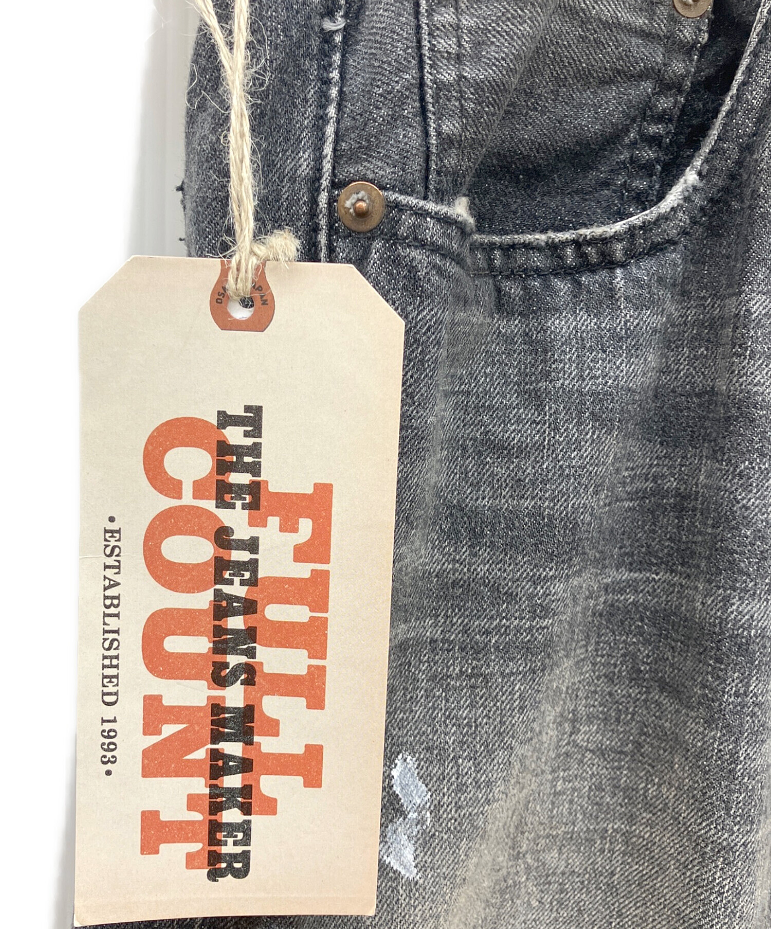 中古・古着通販】FULLCOUNT (フルカウント) STRAIGHT BLACK HAND WASH