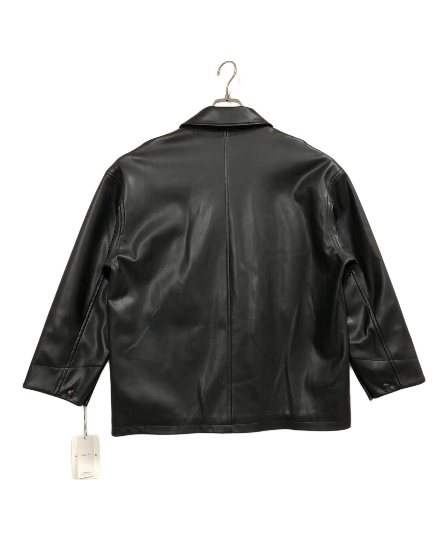 【2025SS】 美品 マカフィー レザーライク カバーオール ブラック 36 中古・古着通販】MACPHEE (マカフィー) レザーライク カバーオール