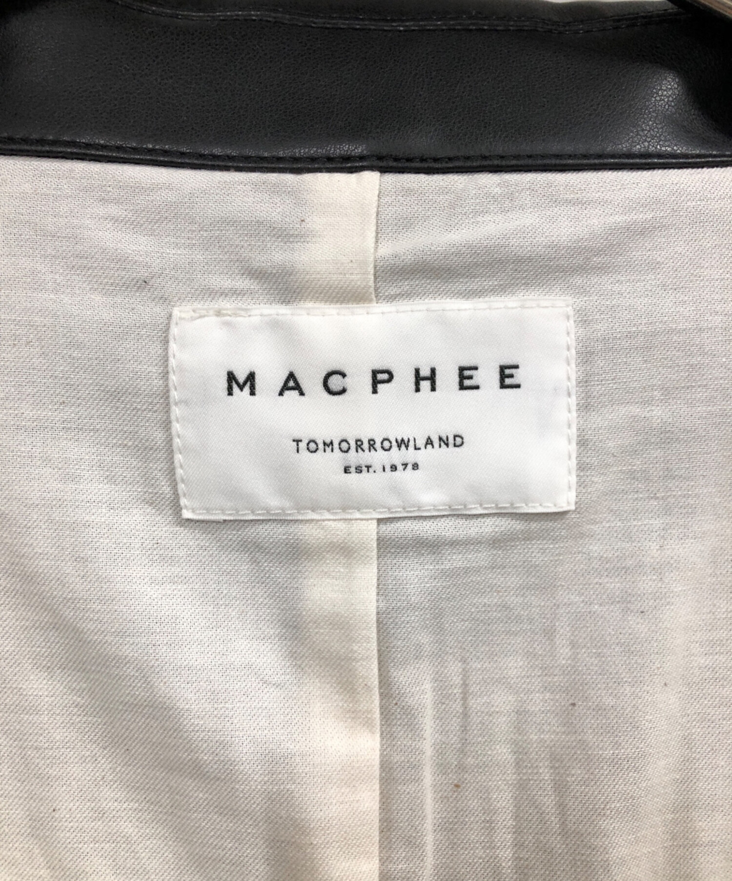 中古・古着通販】MACPHEE (マカフィー) レザーライク カバーオール