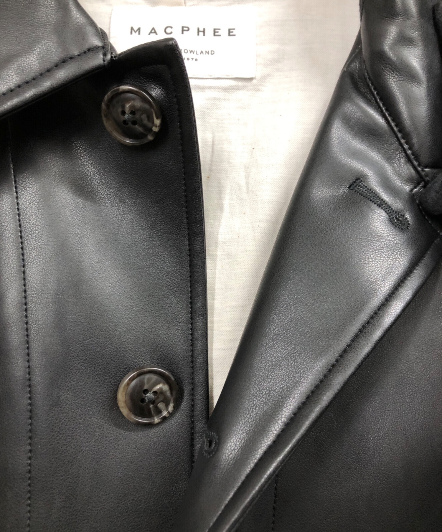 中古・古着通販】MACPHEE (マカフィー) レザーライク カバーオール