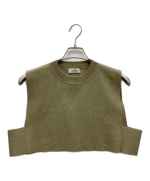 中古・古着通販】HYKE (ハイク) CREW NECK CROP TOP カーキ サイズ