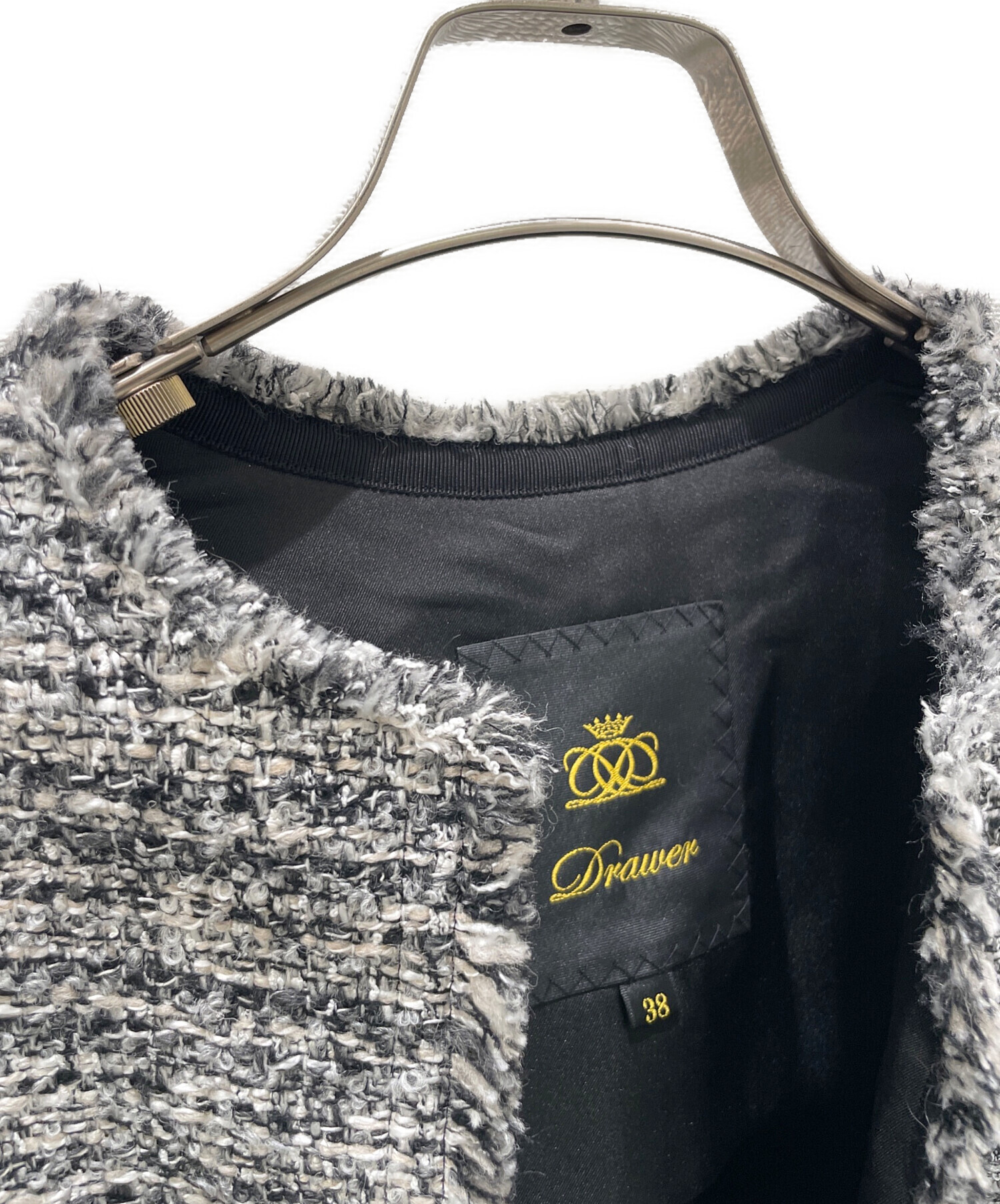 中古・古着通販】DRAWER (ドゥロワー) PRE1 ツイードノーカラー