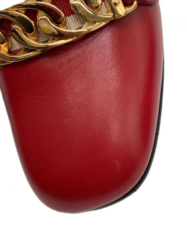中古・古着通販】GUCCI (グッチ) ミッドヒールパンプス レッド サイズ