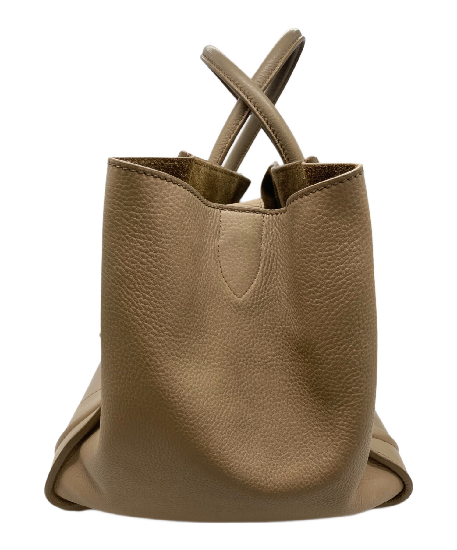 中古・古着通販】CELINE (セリーヌ) レザートートバッグ グレージュ 