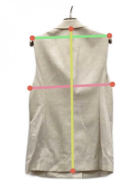 中古・古着通販】ANAYI (アナイ) リネンブライトクロステーラードジレ