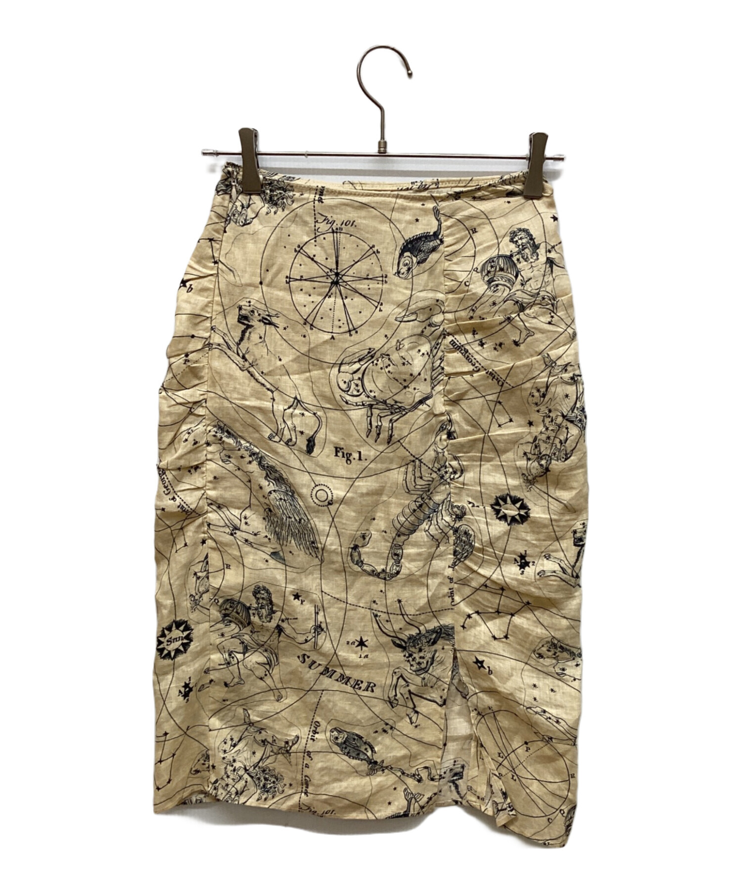ACNE STUDIOS ベージュカーゴスカート 中古・古着通販】Acne studios (アクネ ストゥディオズ) 星座プリント