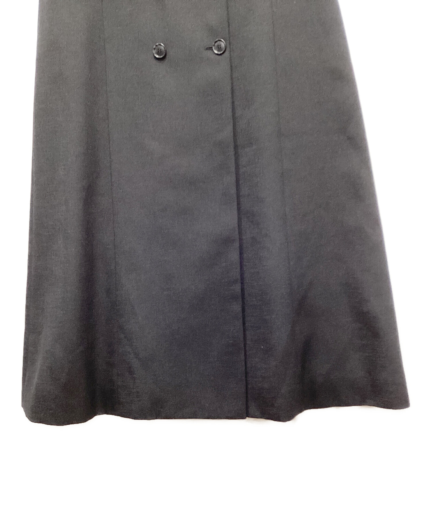 中古・古着通販】ANAYI (アナイ) リネンライクジレワンピース ブラック