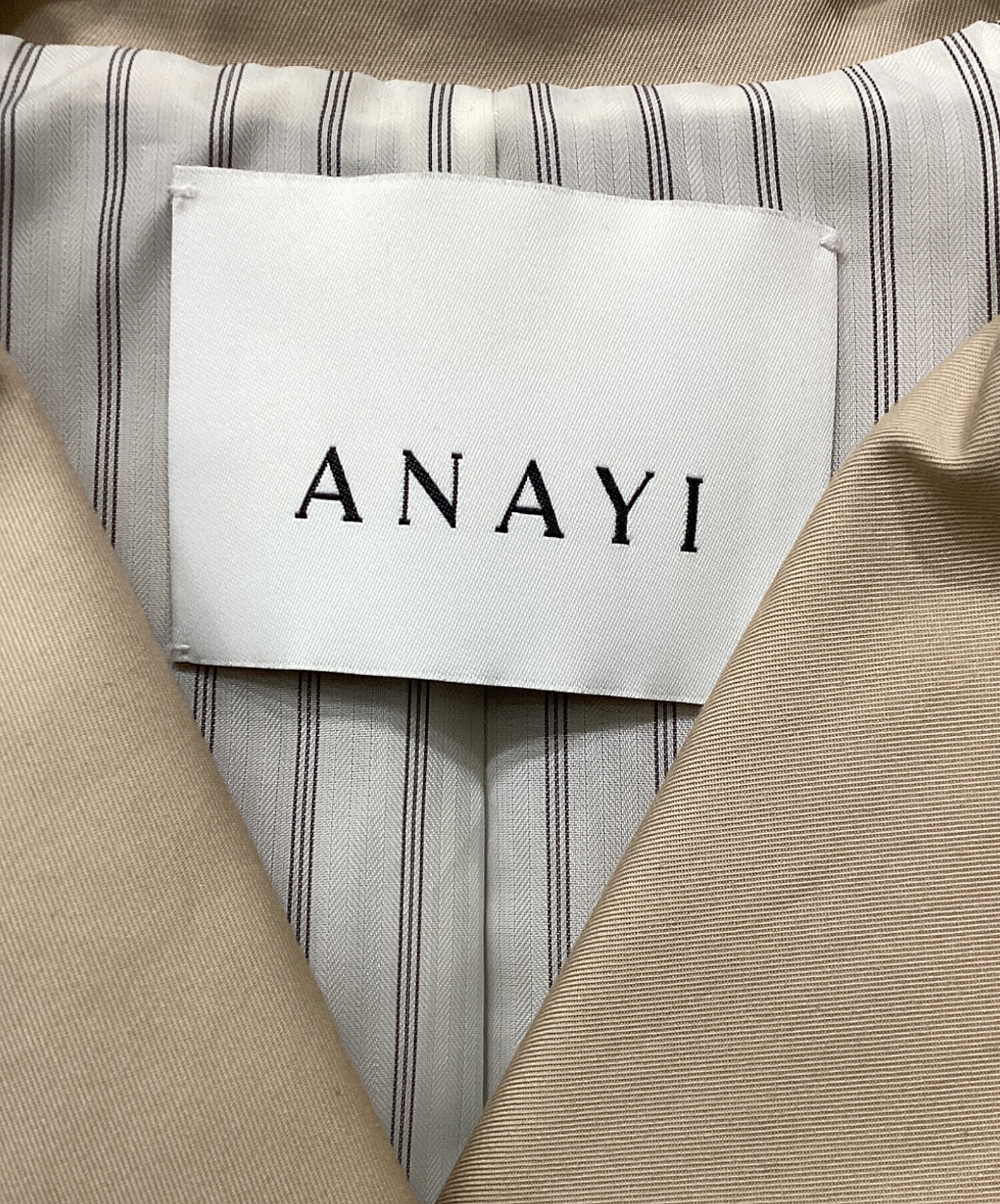 中古・古着通販】ANAYI (アナイ) 撥水ギャバトレンチコート ベージュ