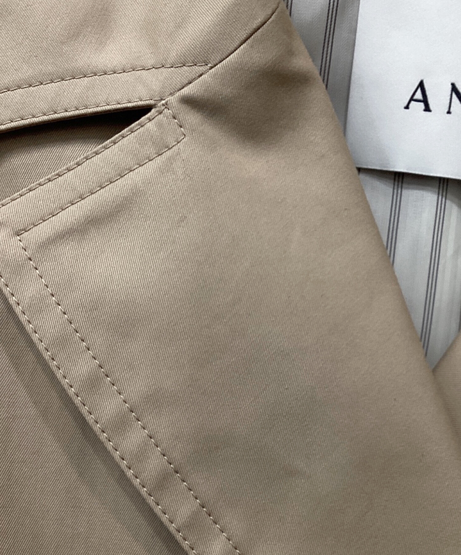 中古・古着通販】ANAYI (アナイ) 撥水ギャバトレンチコート ベージュ
