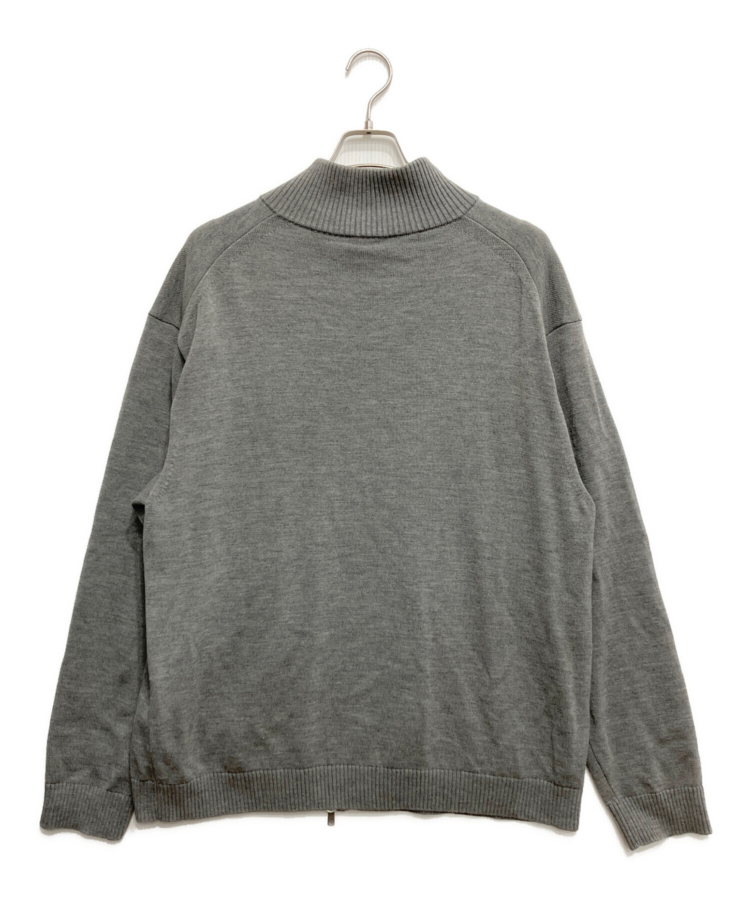 中古・古着通販】ATON (エイトン) WOOL WASHI DRIVERS KNIT グレー