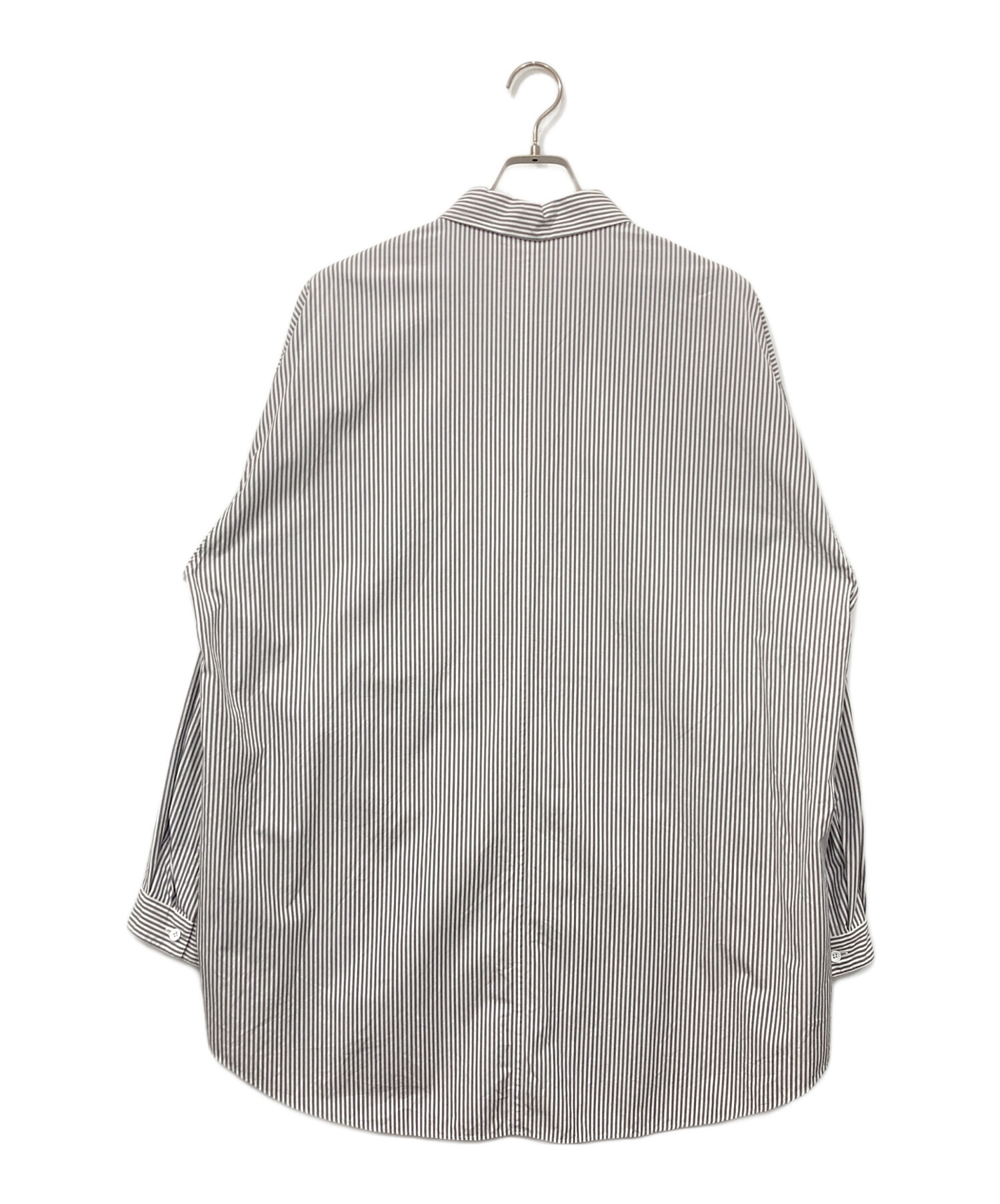 中古・古着通販】ATON (エイトン) SHRINK COTTON OVERSIZED LONG SHIRT