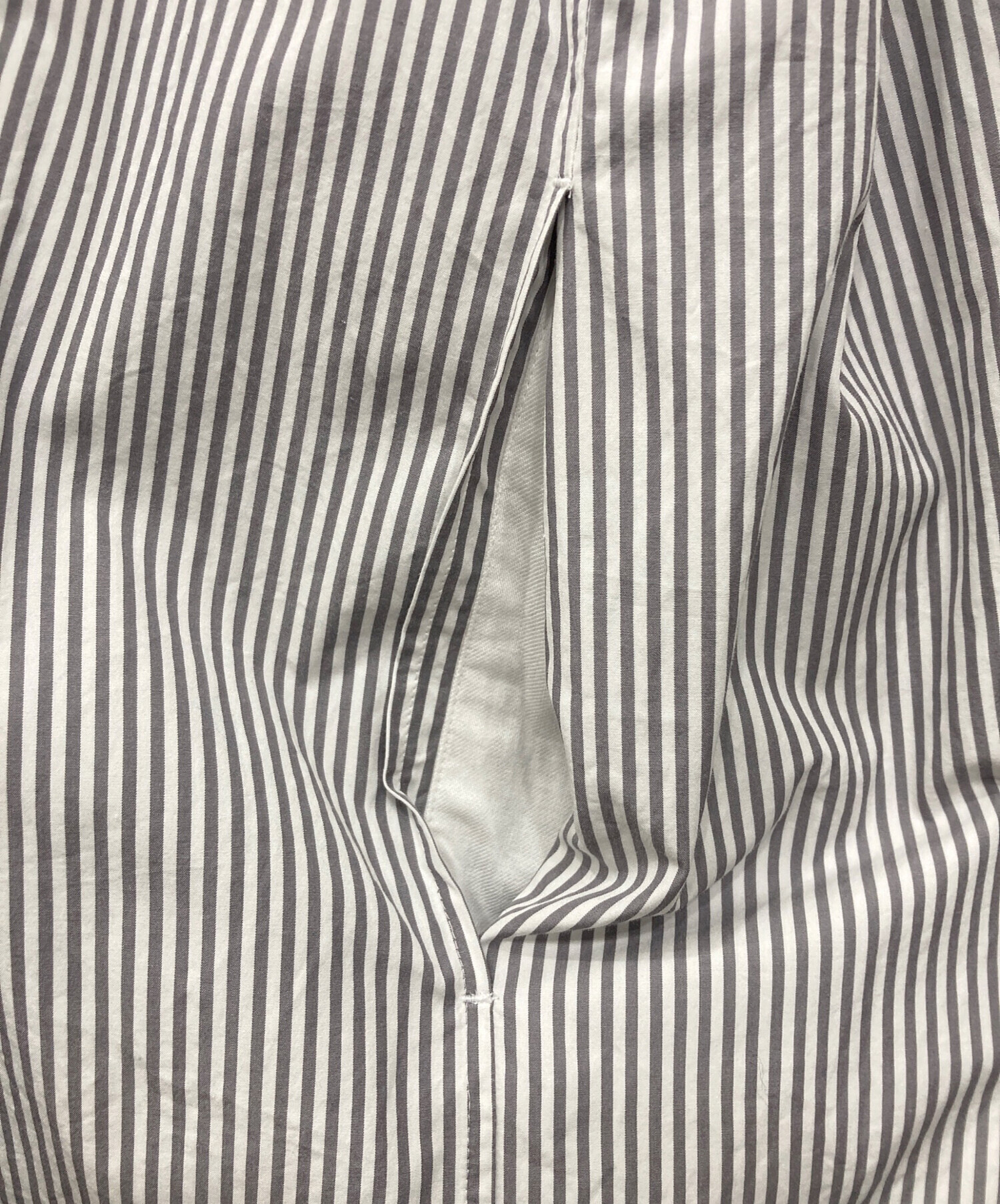 中古・古着通販】ATON (エイトン) SHRINK COTTON OVERSIZED LONG SHIRT 