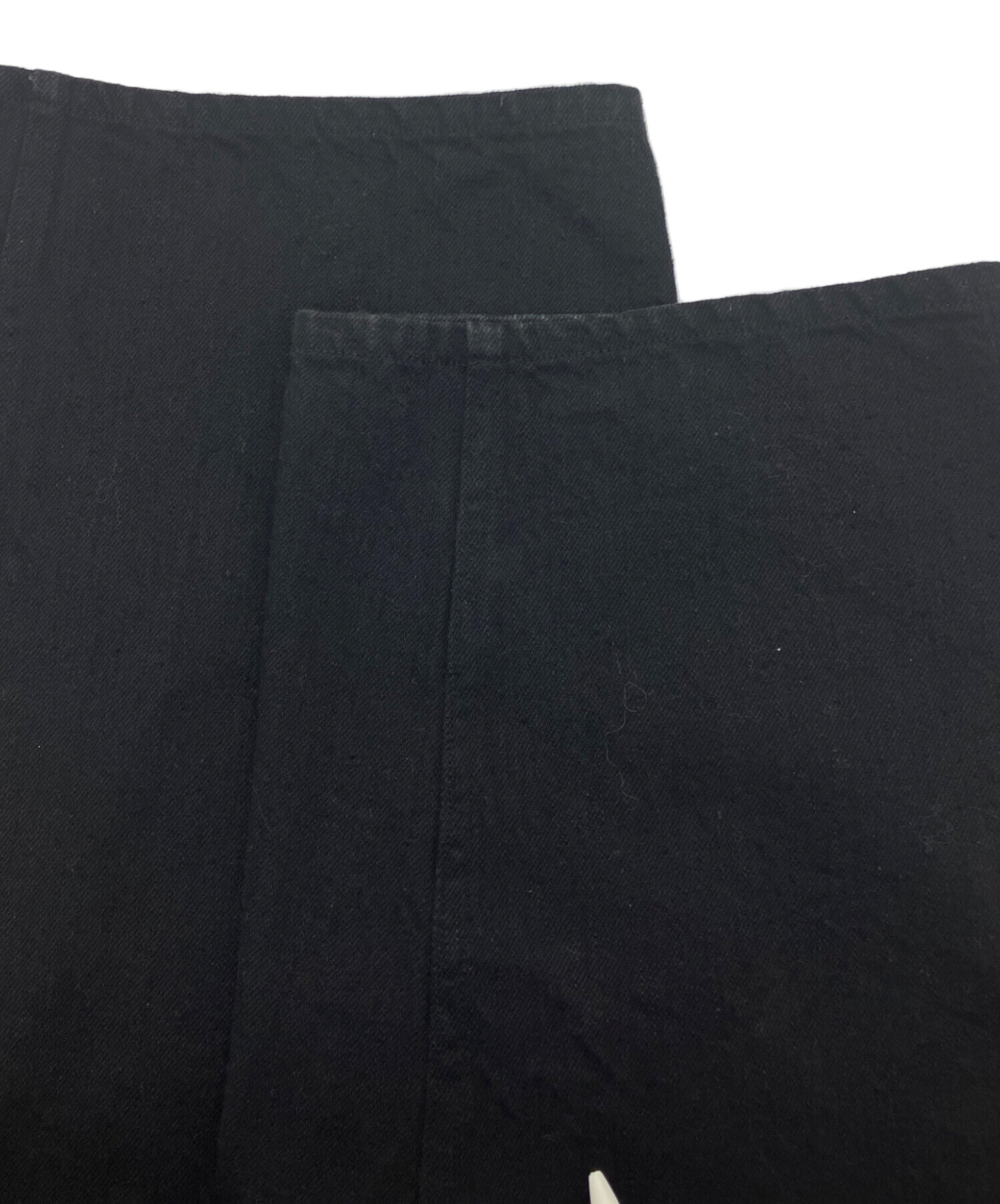 中古・古着通販】COMOLI (コモリ) デニム ベルテッドパンツ ブラック