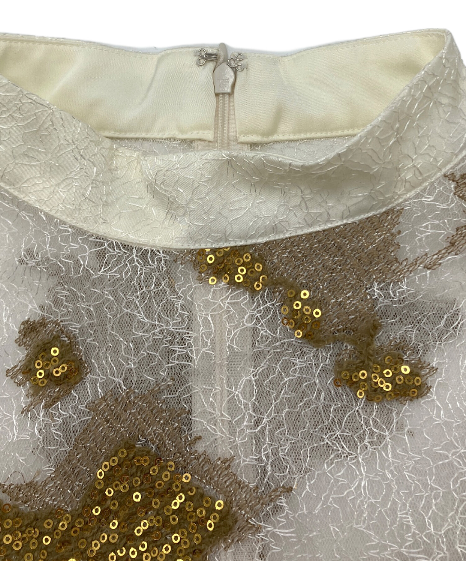 中古・古着通販】AMERI (アメリ) UND MOYA SPANGLE TOP アイボリー