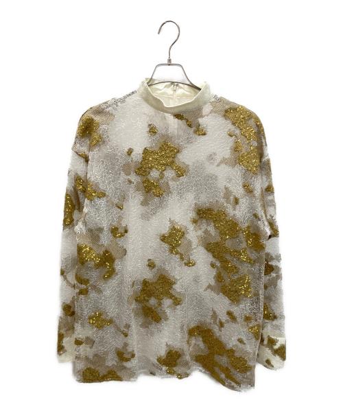 中古・古着通販】AMERI (アメリ) UND MOYA SPANGLE TOP アイボリー