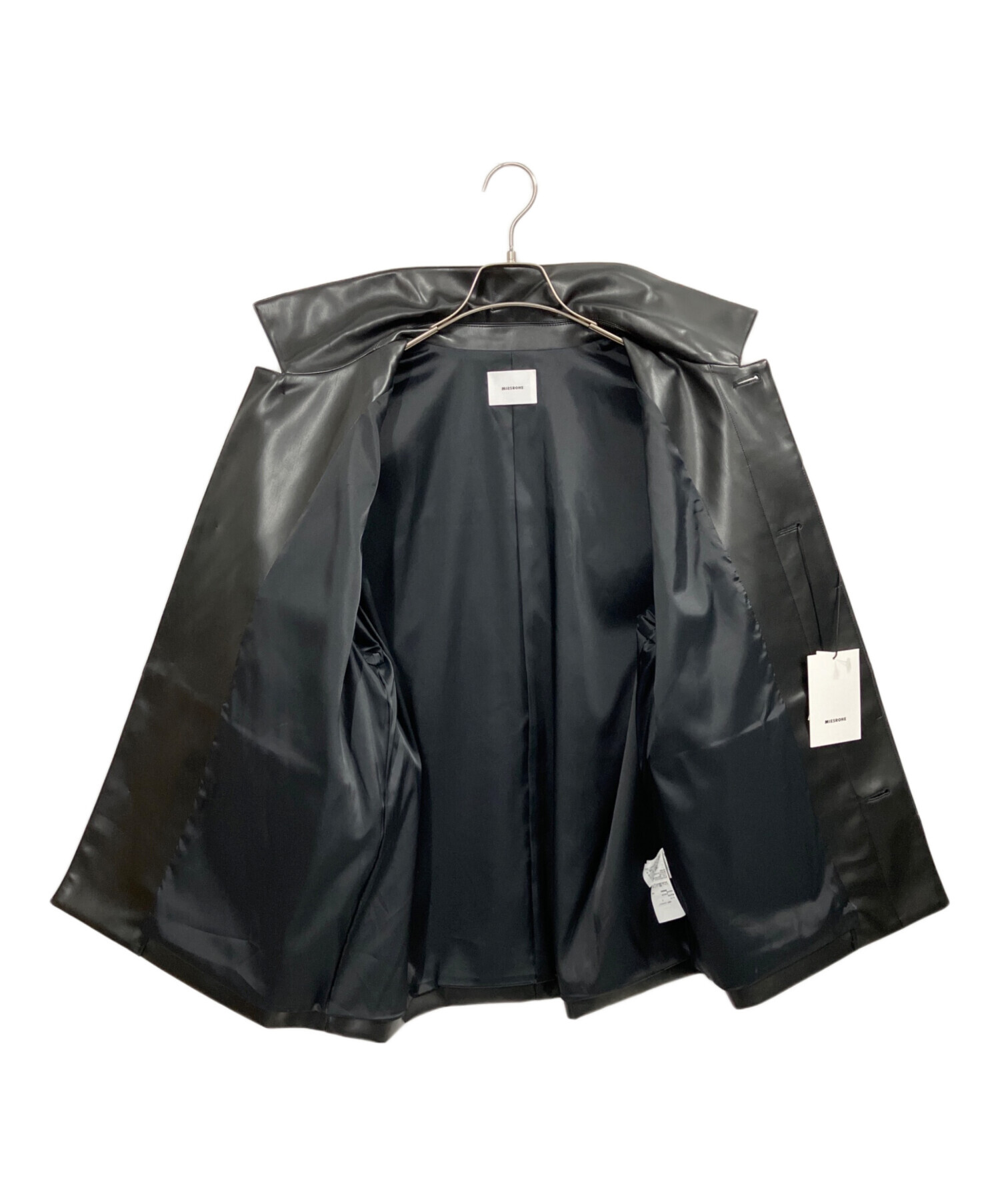 中古・古着通販】MIESROHE (ミースロエ) フェイクレザーカバーオール
