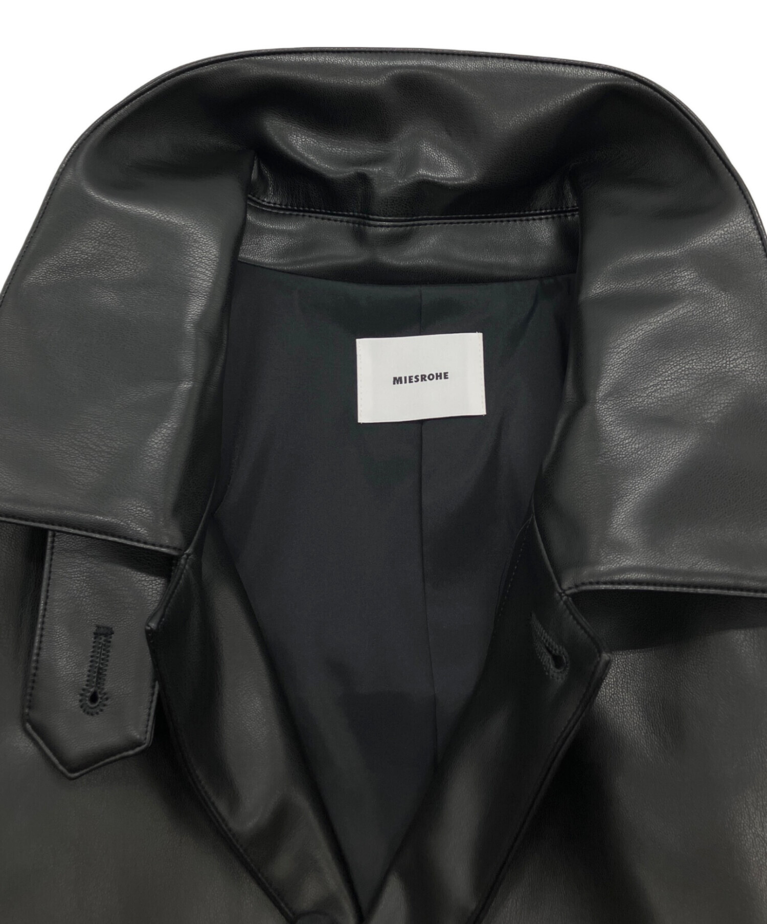 中古・古着通販】MIESROHE (ミースロエ) フェイクレザーカバーオール