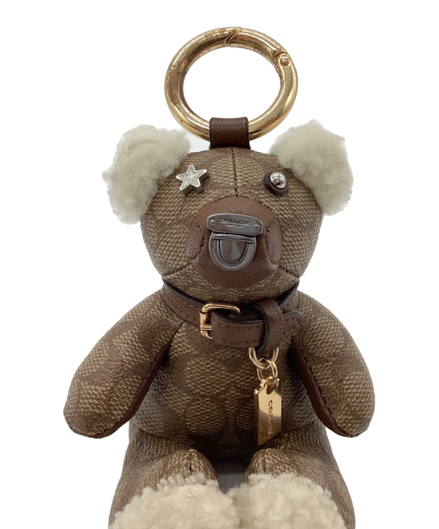 COACH テディベアキーホルダー ブラウン 中古・古着通販】COACH (コーチ) シグネチャーテディベア