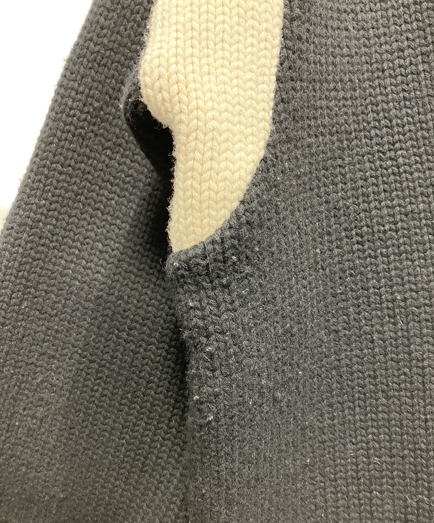 中古・古着通販】ALONE (アローン) スキッパーニット ブラック サイズ