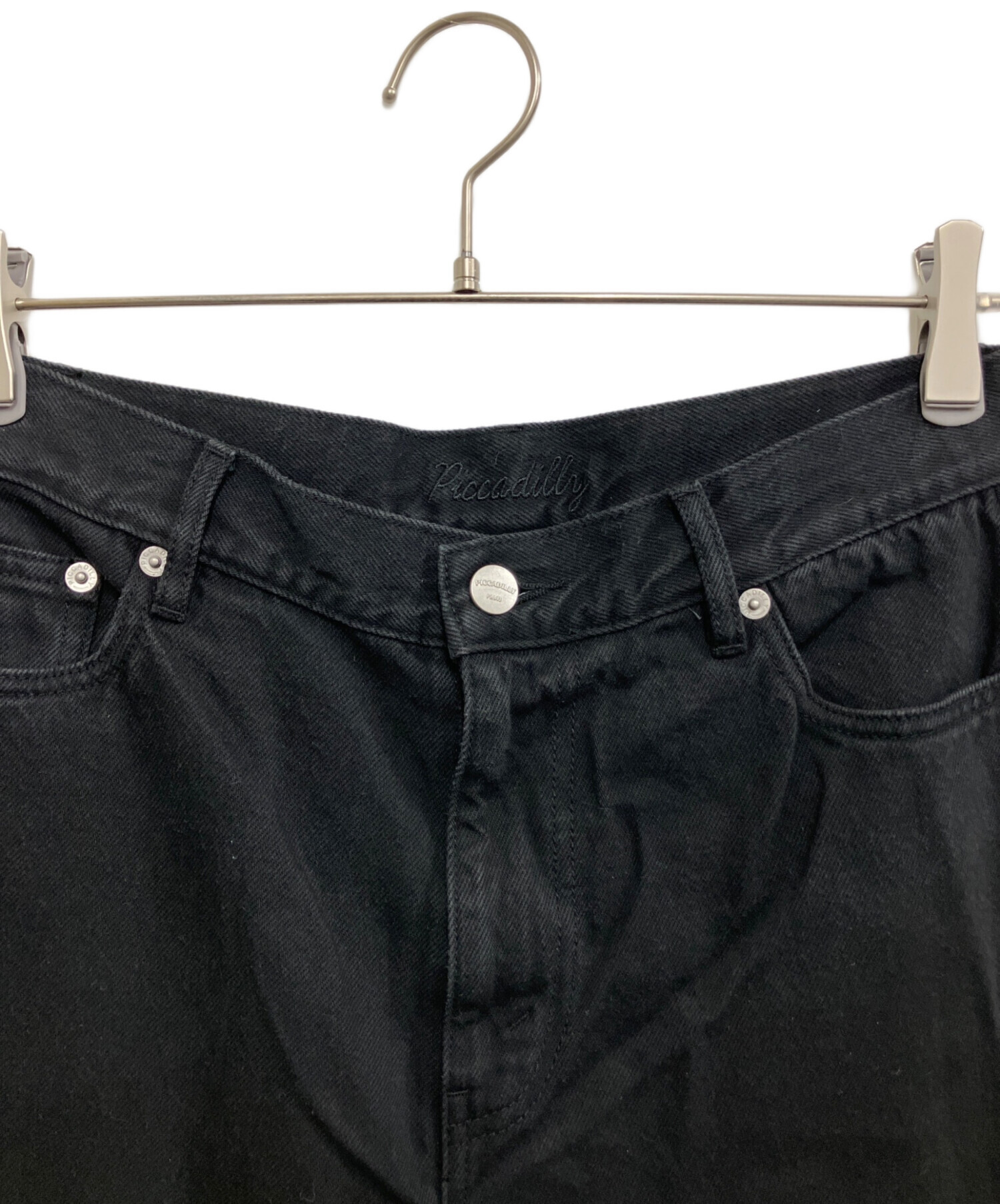 中古・古着通販】ok.soon (オクスン) カラーデニムパンツ ブラック