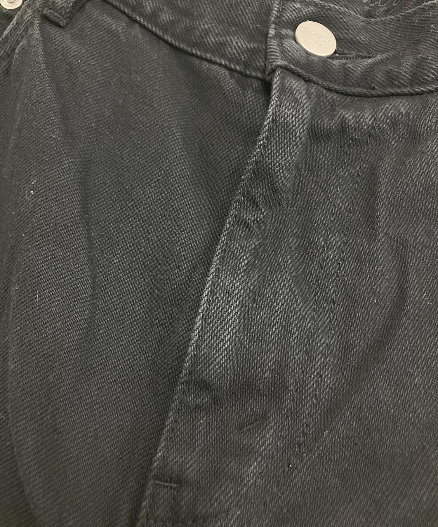中古・古着通販】ok.soon (オクスン) カラーデニムパンツ ブラック