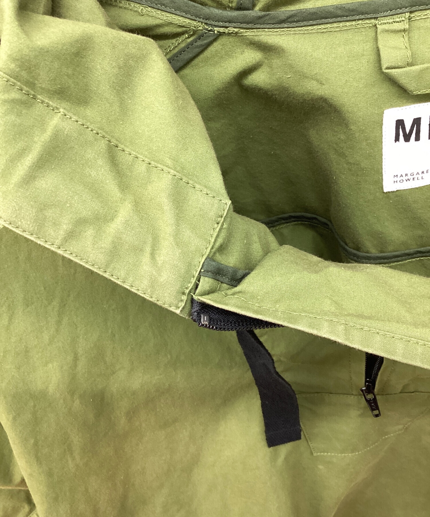 MHL. エムエイチエル パーカー M カーキ 【古着】【中古】【送料無料】 中古・古着通販】MHL (エムエイチエル) ワックスドコットン アノラック
