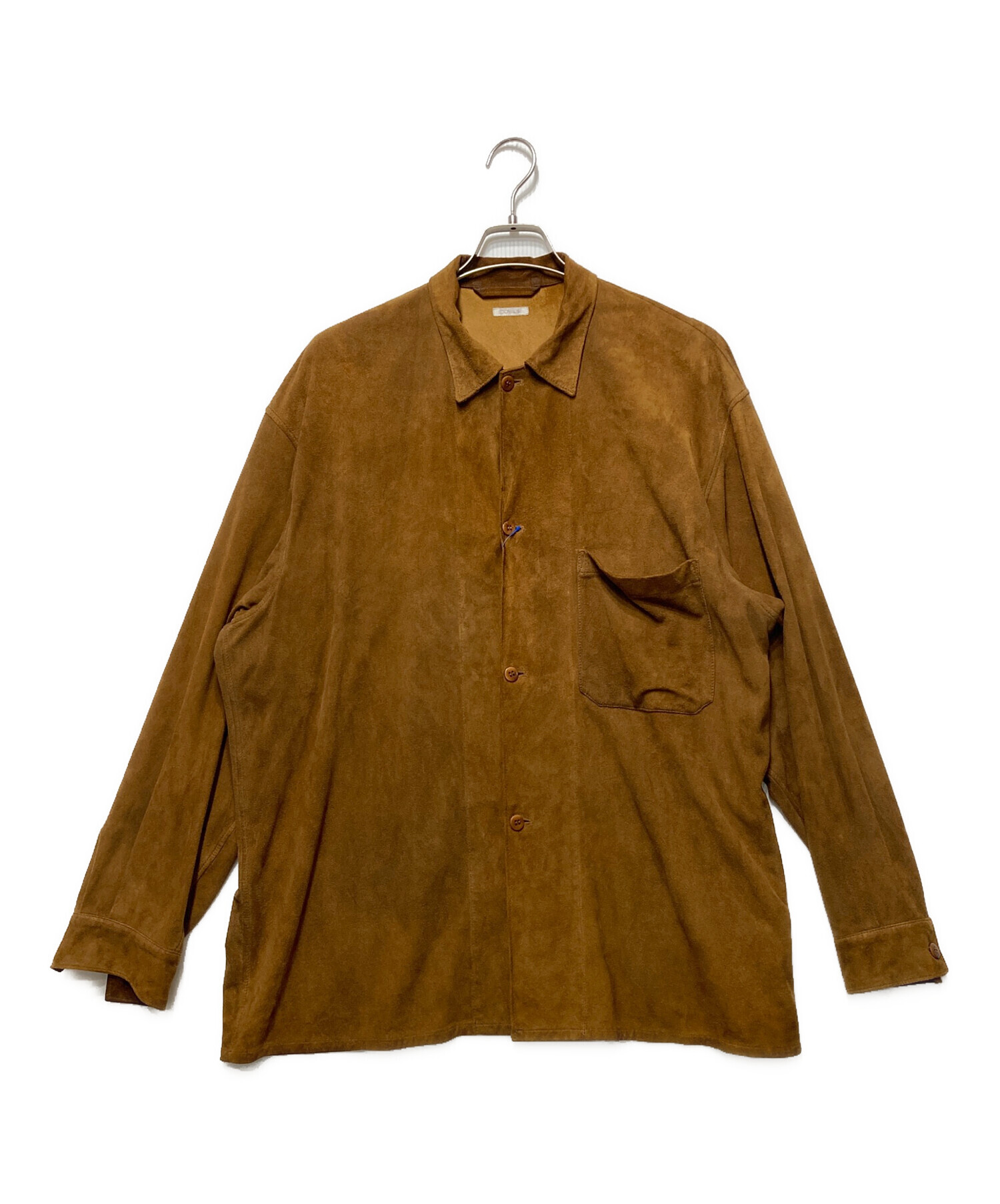 【未使用に近い】コモリ　ブラウン スエードシャツ 中古・古着通販】COMOLI (コモリ) スエード シャツジャケット