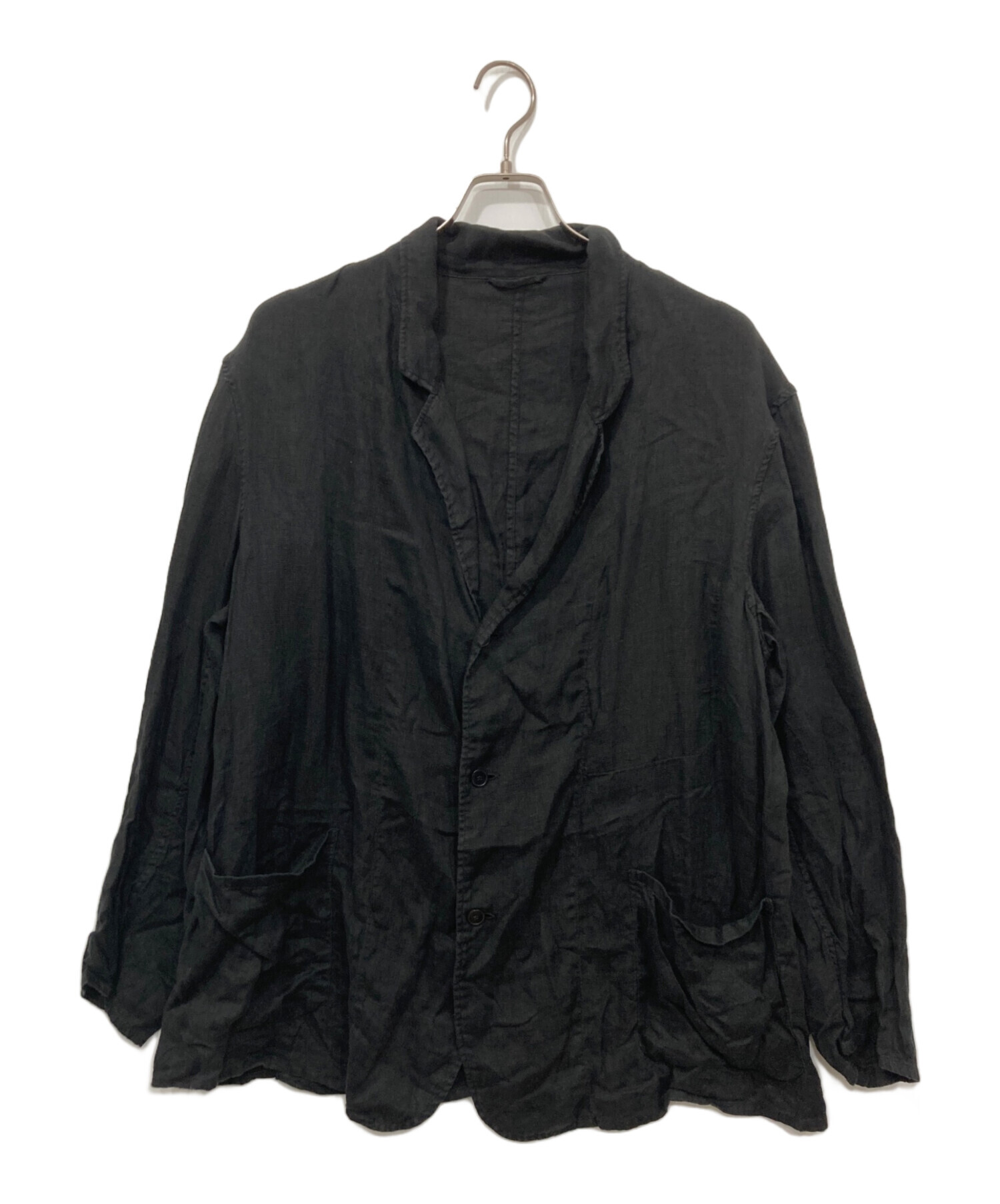 中古・古着通販】COMOLI (コモリ) リネンWクロス ジャケット ブラック