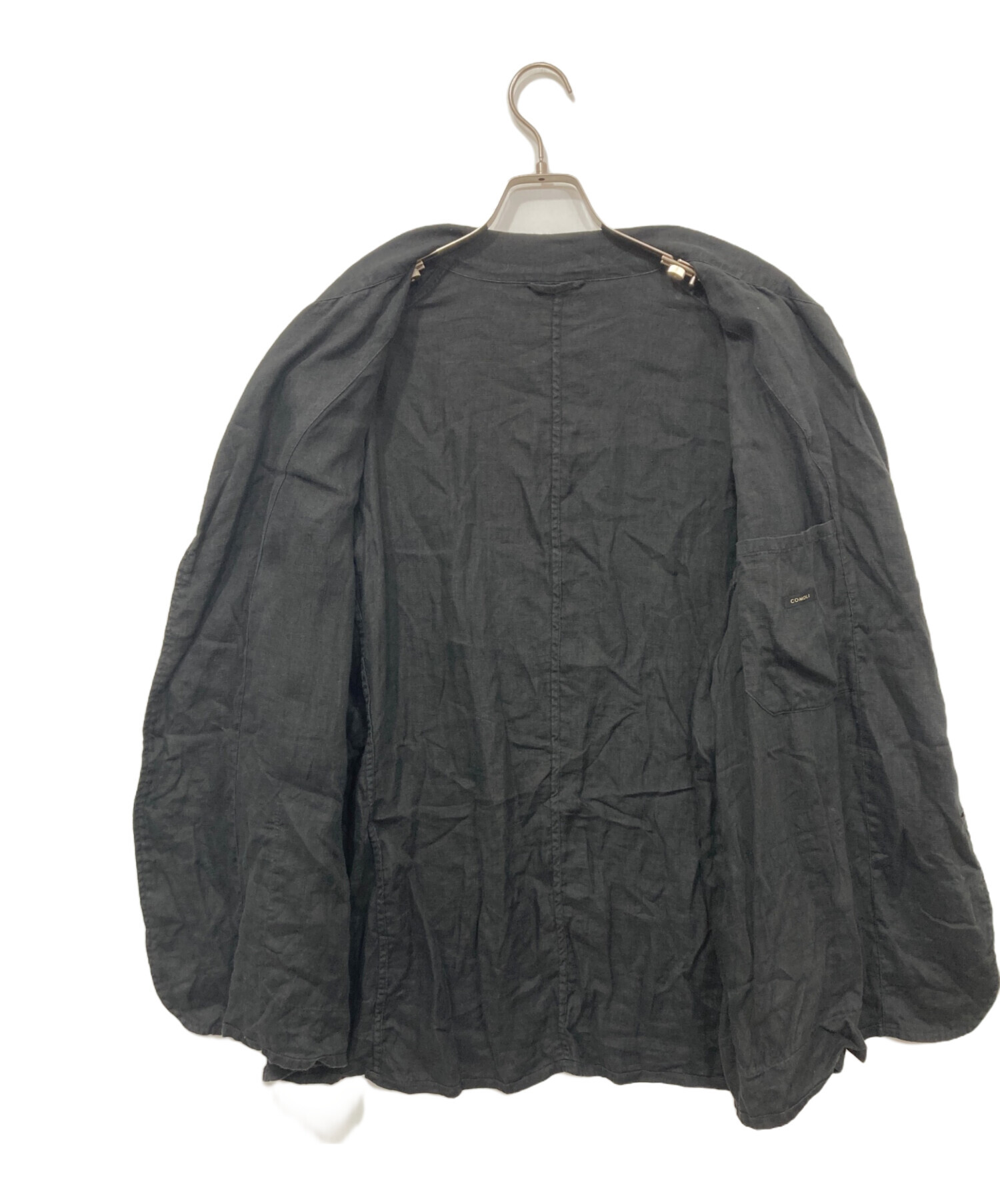 中古・古着通販】COMOLI (コモリ) リネンWクロス ジャケット ブラック
