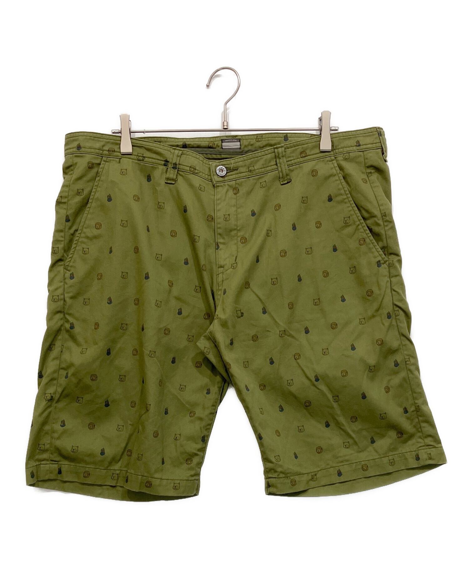 桃太郎JEANS 02-071/32インチ　お供プリント・ショートパンツ 中古・古着通販】MOMOTARO JEANS (桃太郎ジーンズ) お供プリント