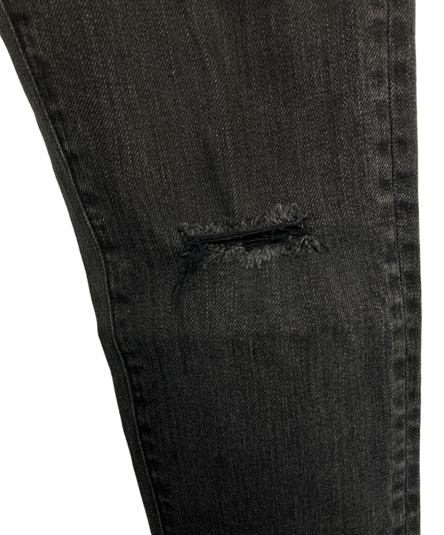 UNDERCOVER フリル付きパンツ ブラック 中古・古着通販】UNDERCOVER (アンダーカバー) フリルデニムパンツ