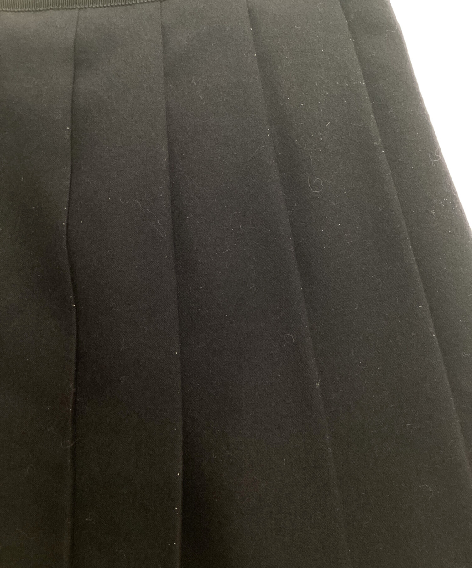 PRADA プリーツスカート サイズ36 中古・古着通販】PRADA (プラダ) ウールプリーツスカート ネイビー