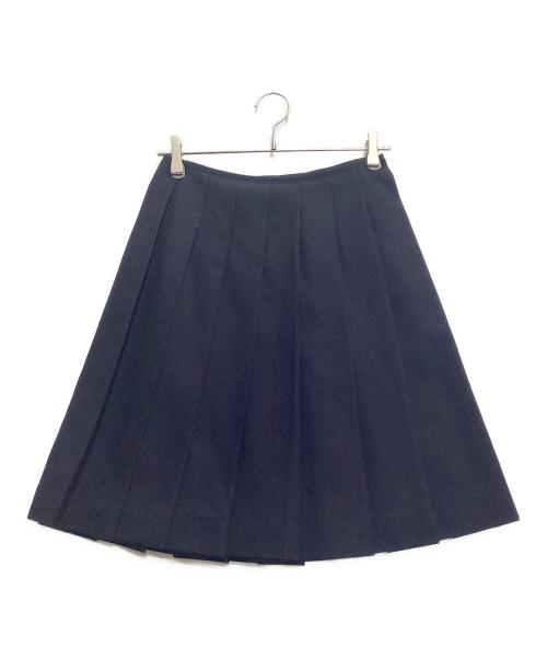 中古・古着通販】PRADA (プラダ) ウールプリーツスカート ネイビー