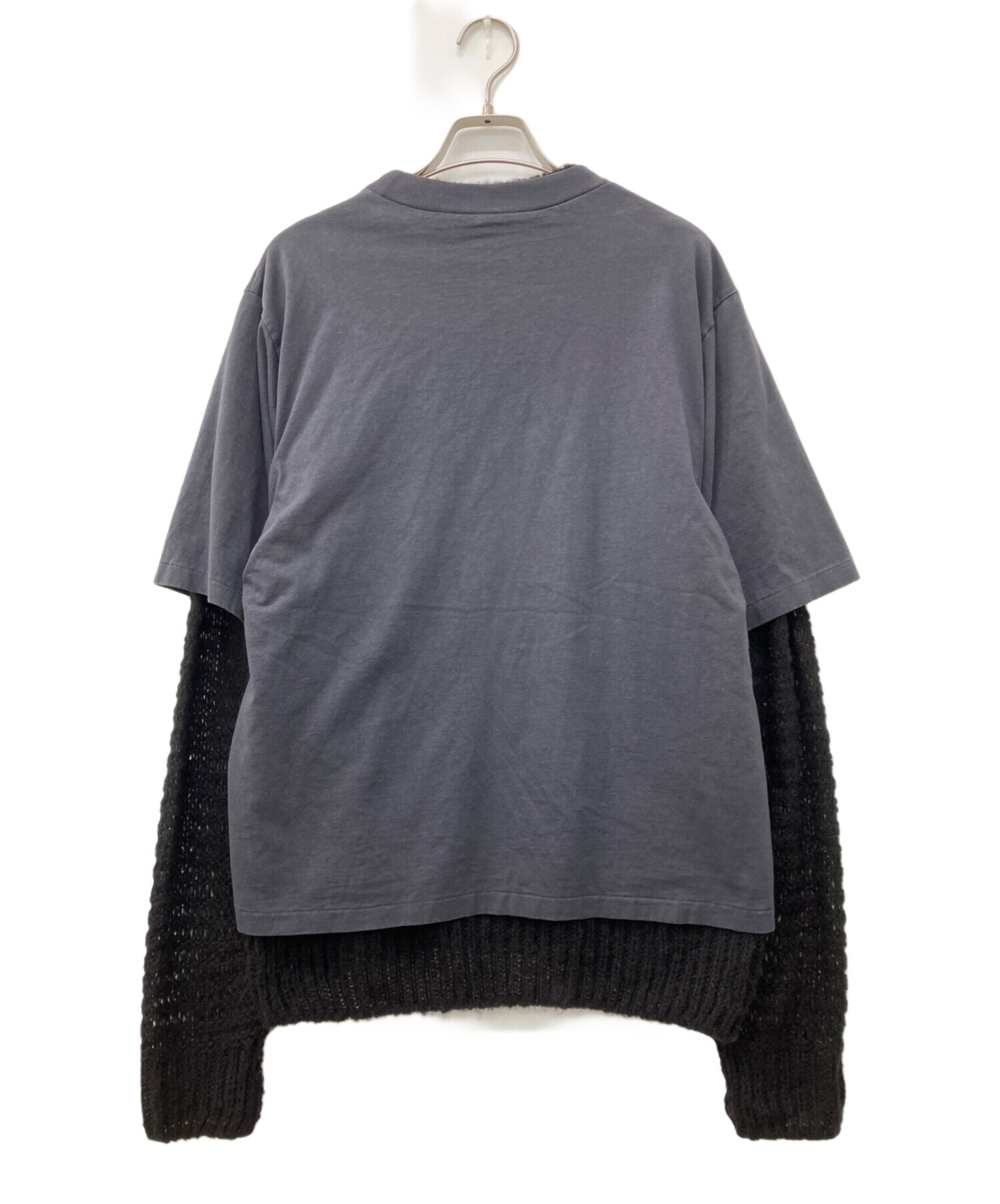 UNDERCOVER アンダーカバー UP2C1904 リバーシブル Tシャツドッキング RANONES PO ニット カットソー 長袖 グレー系 2【中古】 UNDERCOVER アンダーカバー UP2C1904 リバーシブル Tシャツドッキング