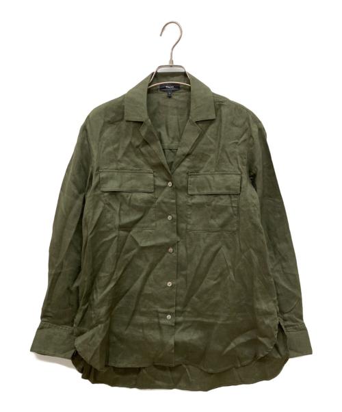 theoryセオリー の麻ビッグシャツ 中古・古着通販】theory (セオリー) Relaxed Linen Notch Shirt リネン