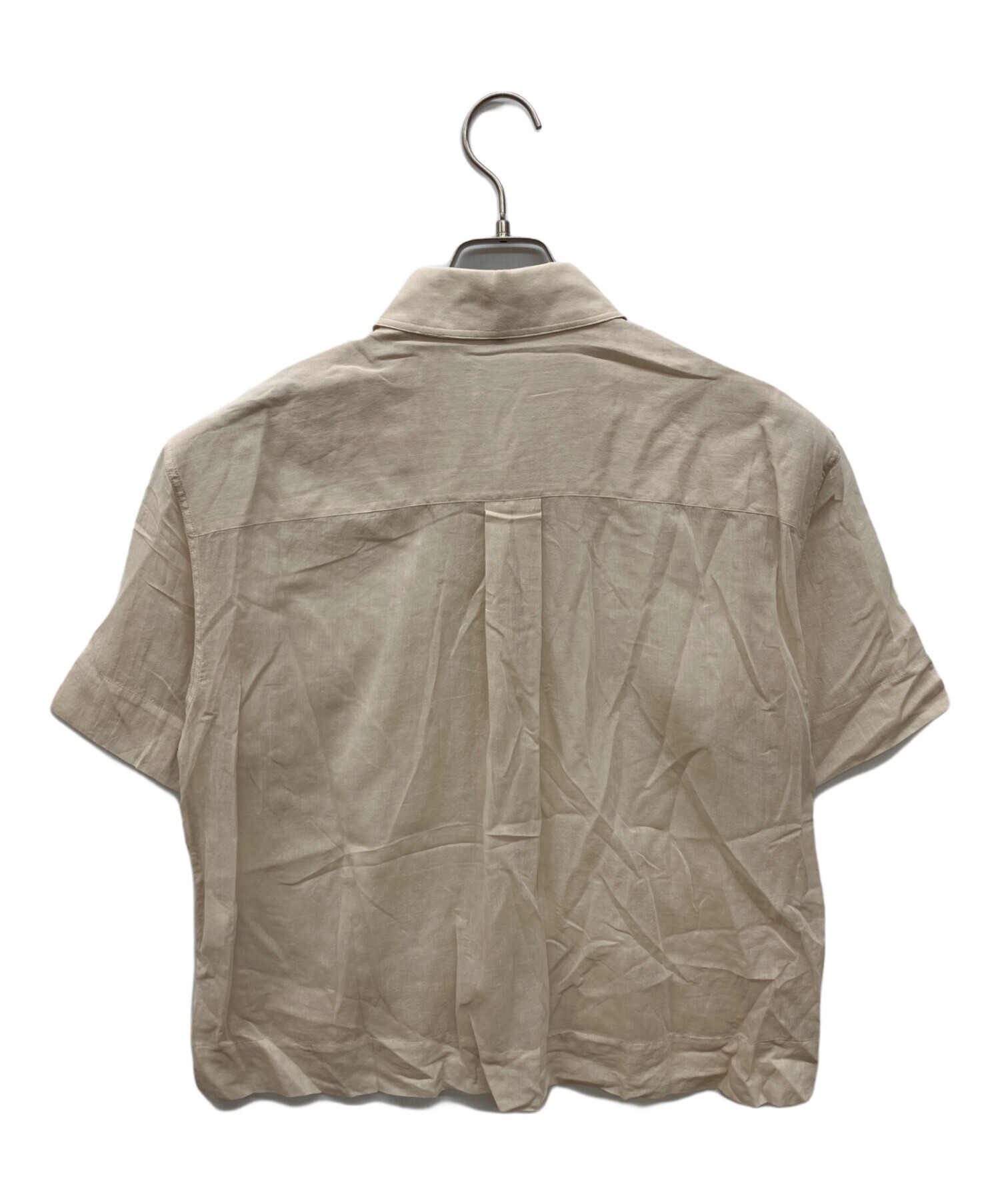theory　20ss 半袖シャツ　ベージュ 中古・古着通販】theory (セオリー) 半袖シアーシャツ ベージュ サイズ