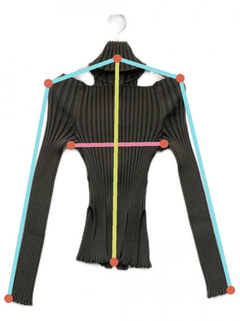 りっこ 中古・古着通販】FETICO (フェティコ) RIB KNIT SLIT TOP ブラウン