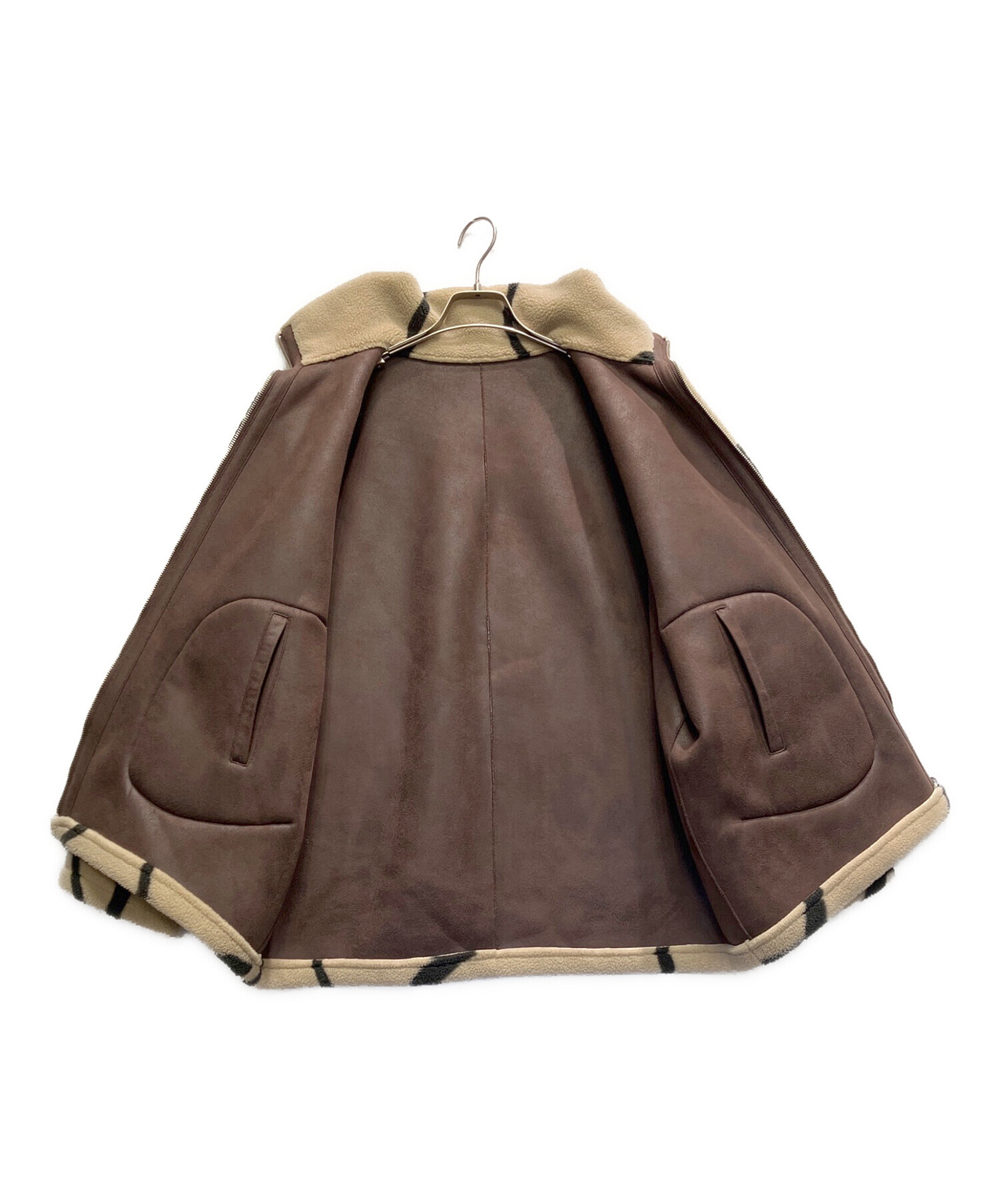 中古・古着通販】Ameri (アメリ) 2WAY REVERSIBLE BOA JACKET ベージュ